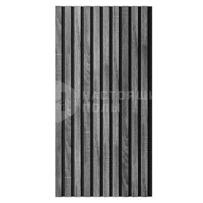 Гибкая акустическая панель Artiva N2 Дуб Рейн, черный войлок 2750*600*9 мм, рейки 40*6 мм