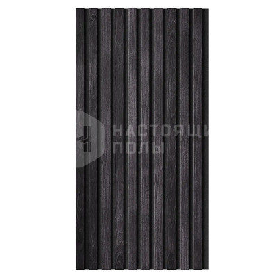 Гибкая акустическая панель Artiva N2 Ясень дымчатый, черный войлок 1200*600*9 мм, рейки 40*6 мм