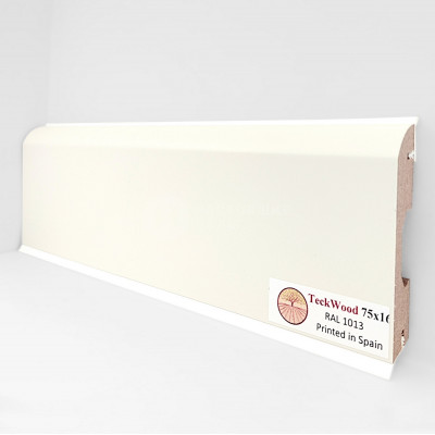 Ламинированный плинтус TeckWood RAL 1013, 2150*75*16 мм