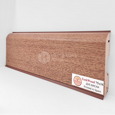Ламинированный плинтус TeckWood Дуб Виски, 2150*75*16 мм