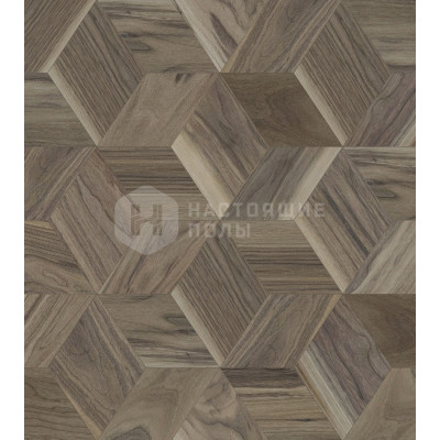 Мозаичный паркет Coswick Ромб Американский орех 1397-3866-30 Орех Зимний закат 1 Натур шелковое масло ультраматовое, 220*190*15 мм