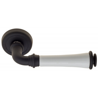 Дверная ручка Fratelli Cattini Gracia Ceramica Bianco FCT1029 D1-NM матовый черный