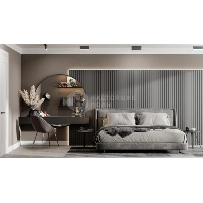 Реечная панель Ликорн РП-1.3 Тёмно-серый, завершающая рейка, 2800*40*16 мм