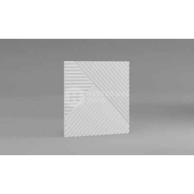 Стеновая панель МДФ Ликорн Белый с узором Пирамида, 500*500*8 мм