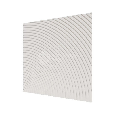 Стеновая панель МДФ Ликорн Белый с узором Круги, 500*500*8 мм