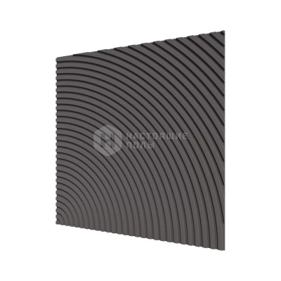 Стеновая панель МДФ Ликорн Графит с узором Круги, 500*500*8 мм
