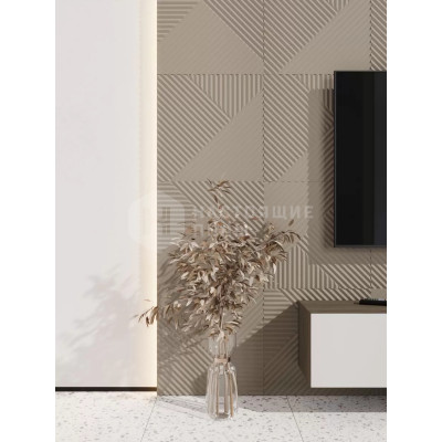 Стеновая панель МДФ Ликорн Латте с узором Пирамида, 500*500*8 мм