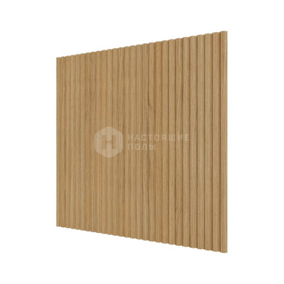 Стеновая панель МДФ Ликорн Орех Светлый с узором Полосы, 500*500*8 мм
