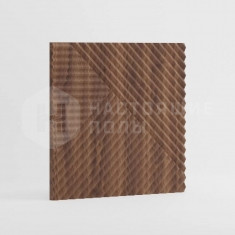 Орех Темный с узором Пирамида, 500*500*8 мм