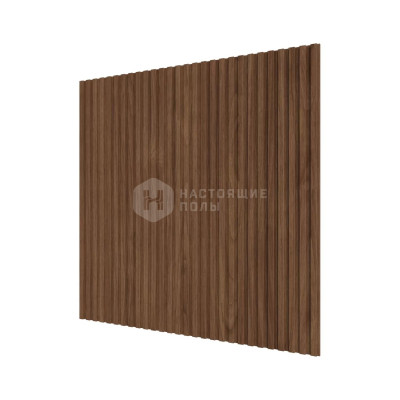 Стеновая панель МДФ Ликорн Орех Темный с узором Полосы, 500*500*8 мм