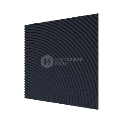 Стеновая панель МДФ Ликорн Темно-синий с узором Круги, 500*500*8 мм
