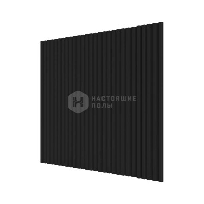 Стеновая панель МДФ Ликорн Черный с узором Полосы, 500*500*8 мм