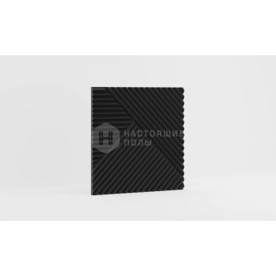 Стеновая панель МДФ Ликорн Черный с узором Пирaмида, 500*500*8 мм