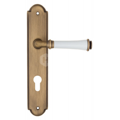 Дверная ручка Fratelli Cattini Gracia Ceramica Bianco FCT1177 CYL PL257-BY матовая бронза Дверная ручка Fratelli Cattini Gracia Ceramica Bianco FCT1177 CYL PL257-BY матовая бронза