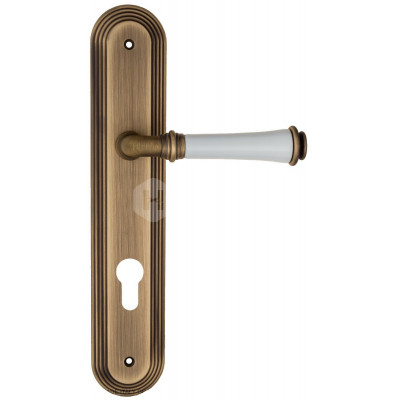 Дверная ручка Fratelli Cattini Gracia Ceramica Bianco FCT1178 CYL PL288-BY матовая бронза