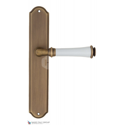 Дверная ручка Fratelli Cattini Gracia Ceramica Bianco FCT1180 PL02-BY матовая бронза