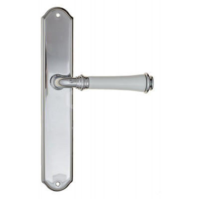 Дверная ручка Fratelli Cattini Gracia Ceramica Bianco FCT1160 PL02-CR полированный хром