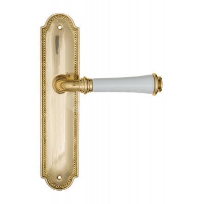 Дверная ручка Fratelli Cattini Gracia Ceramica Bianco FCT1138 PL248-OLV полированная латунь Дверная ручка Fratelli Cattini Gracia Ceramica Bianco FCT1138 PL248-OLV полированная латунь
