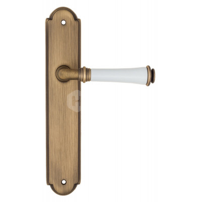 Дверная ручка Fratelli Cattini Gracia Ceramica Bianco FCT1182 PL257-BY матовая бронза