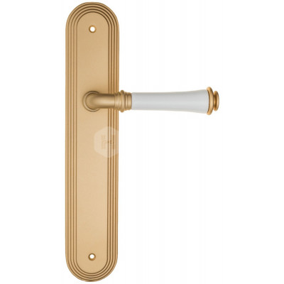 Дверная ручка Fratelli Cattini Gracia Ceramica Bianco FCT1410 PL288-BS матовая латунь