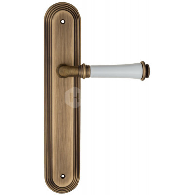 Дверная ручка Fratelli Cattini Gracia Ceramica Bianco FCT1183 PL288-BY матовая бронза Дверная ручка Fratelli Cattini Gracia Ceramica Bianco FCT1183 PL288-BY матовая бронза