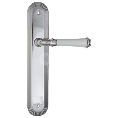 Дверная ручка Fratelli Cattini Gracia Ceramica Bianco FCT1169 PL288-CR полированный хром