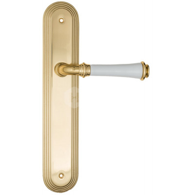 Дверная ручка Fratelli Cattini Gracia Ceramica Bianco FCT1135 PL288-OLV полированная латунь