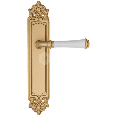 Дверная ручка Fratelli Cattini Gracia Ceramica Bianco FCT1411 PL96-BS матовая латунь