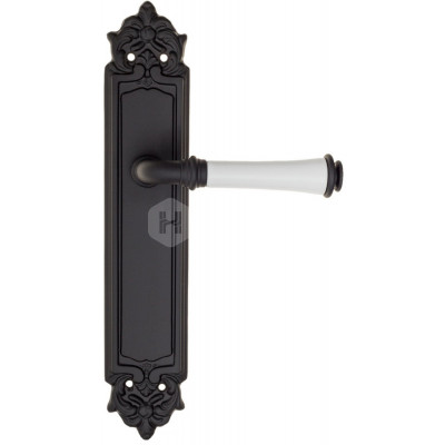 Дверная ручка Fratelli Cattini Gracia Ceramica Bianco FCT1113 PL96-NM матовый черный