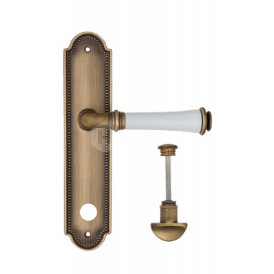 Дверная ручка Fratelli Cattini Gracia Ceramica Bianco FCT1186 WC-2 PL248-BY матовая бронза