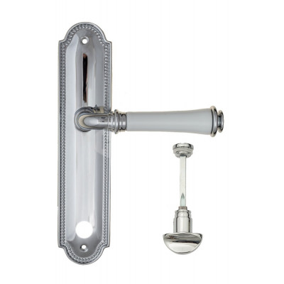 Дверная ручка Fratelli Cattini Gracia Ceramica Bianco FCT1164 WC-2 PL248-CR полированный хром