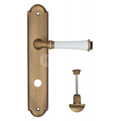 Дверная ручка Fratelli Cattini Gracia Ceramica Bianco FCT1187 WC-2 PL257-BY матовая бронза