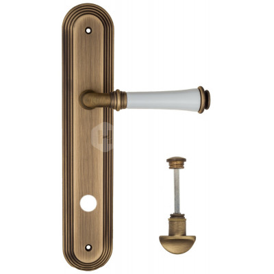 Дверная ручка Fratelli Cattini Gracia Ceramica Bianco FCT1188 WC-2 PL288-BY матовая бронза