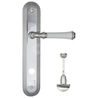 Дверная ручка Fratelli Cattini Gracia Ceramica Bianco FCT1170 WC-2 PL288-CR полированный хром