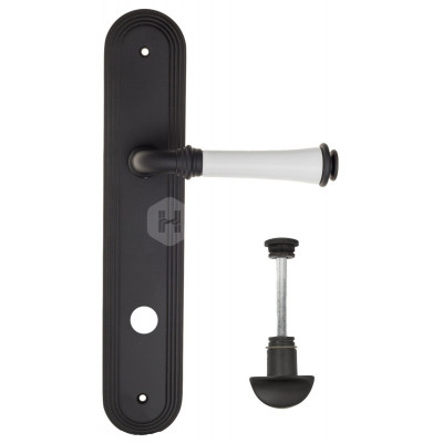 Дверная ручка Fratelli Cattini Gracia Ceramica Bianco FCT1120 WC-2 PL248-NM матовый черный