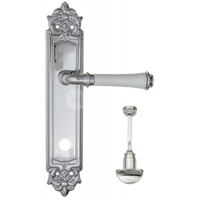 Дверная ручка Fratelli Cattini Gracia Ceramica Bianco FCT1173 WC-2 PL96-CR полированный хром