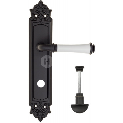 Дверная ручка Fratelli Cattini Gracia Ceramica Bianco FCT1114 WC-2 PL96-NM матовый черный