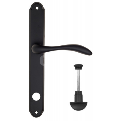 Дверная ручка Fratelli Cattini Luccia FCT2627 WC-2 PL01-NM матовый черный Дверная ручка Fratelli Cattini Luccia FCT2627 WC-2 PL01-NM матовый черный