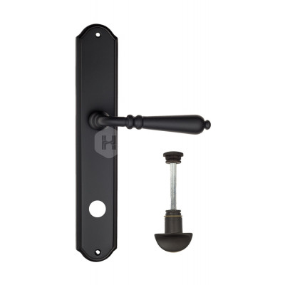Дверная ручка Fratelli Cattini Napoli FCT2469 WC-2 PL02-NM матовый черный Дверная ручка Fratelli Cattini Napoli FCT2469 WC-2 PL02-NM матовый черный