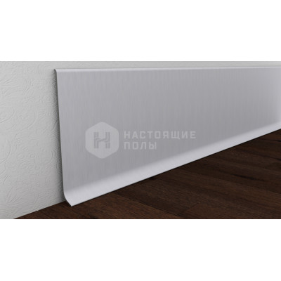 Металлический плинтус Neexy AKBD100-MS Серебро матовое, 2500*100*12 мм