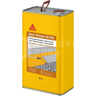 Грунтовка под клей однокомпонентная полиуретановая Sika Primer-161 PU (5 л)