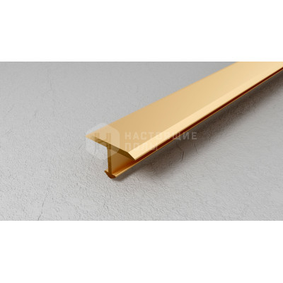 Профиль T-образный плоский Neexy PVL34-01 полированная латунь, 2700*13*8 мм