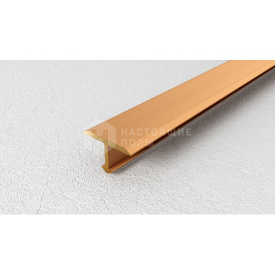 Профиль T-образный плоский Neexy PVL34-03 брашированная латунь, 2700*13*8 мм