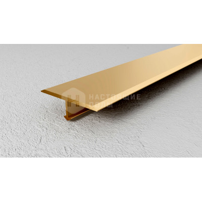 Профиль T-образный плоский Neexy PVL38-01 полированная латунь, 2700*25*8 мм