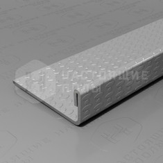 PVS92-12 нержавеющая сталь тисненый серый, 2700*24*8.8 мм