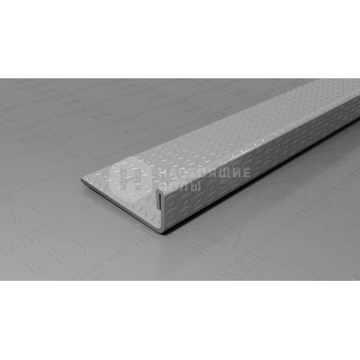Профиль L-образный Neexy PVS92-12 нержавеющая сталь тисненый серый, 2700*24*8.8 мм