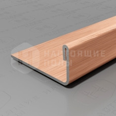 PVS93-14 нержавеющая сталь розовый браш, 2700*24*10.8 мм