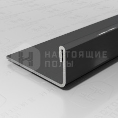 PVS93-18 нержавеющая сталь черный браш блестящий, 2700*24*10.8 мм