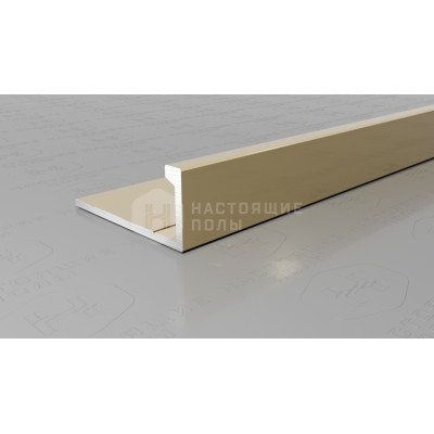 Профиль L-образный алюминиевый Neexy PV01-09 шампань блестящая, 2700*21.5*9 мм