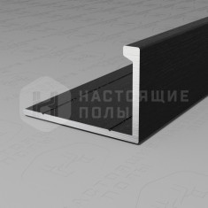 PV03-46 черный блестящий браш, 2700*21.5*13.5 мм